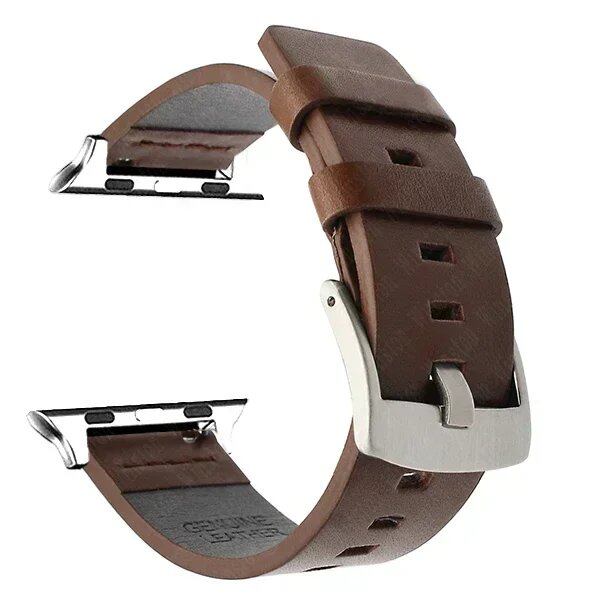 Apple Watch Leather Strap Band for Series 10/9/8/7/6/5/SE/Ultra. Sizes: 49mm/45mm/44mm/42mm/41mm/40mm/38mm. Available in various band colors. Ships from: Parallel Import.