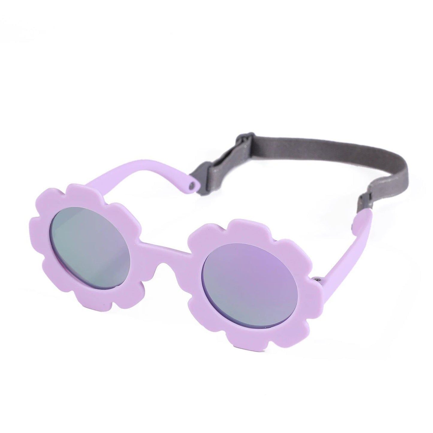 Baby Polarized Sunglasses for Newborns and Infants (0-24 Months) with a Round Sunflower Design and Flexible Adjustable Straps. Frame Color: 0-24 Months; Lens Color: Parallel Import.