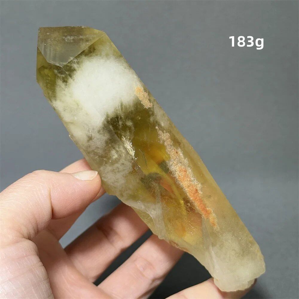 シトリン タワークリスタル 天然クォーツ 鉱石 エネルギー ヒーリング スピリチュアル オーラ 魔術 ホームデコレーション カラー: 並行輸入品