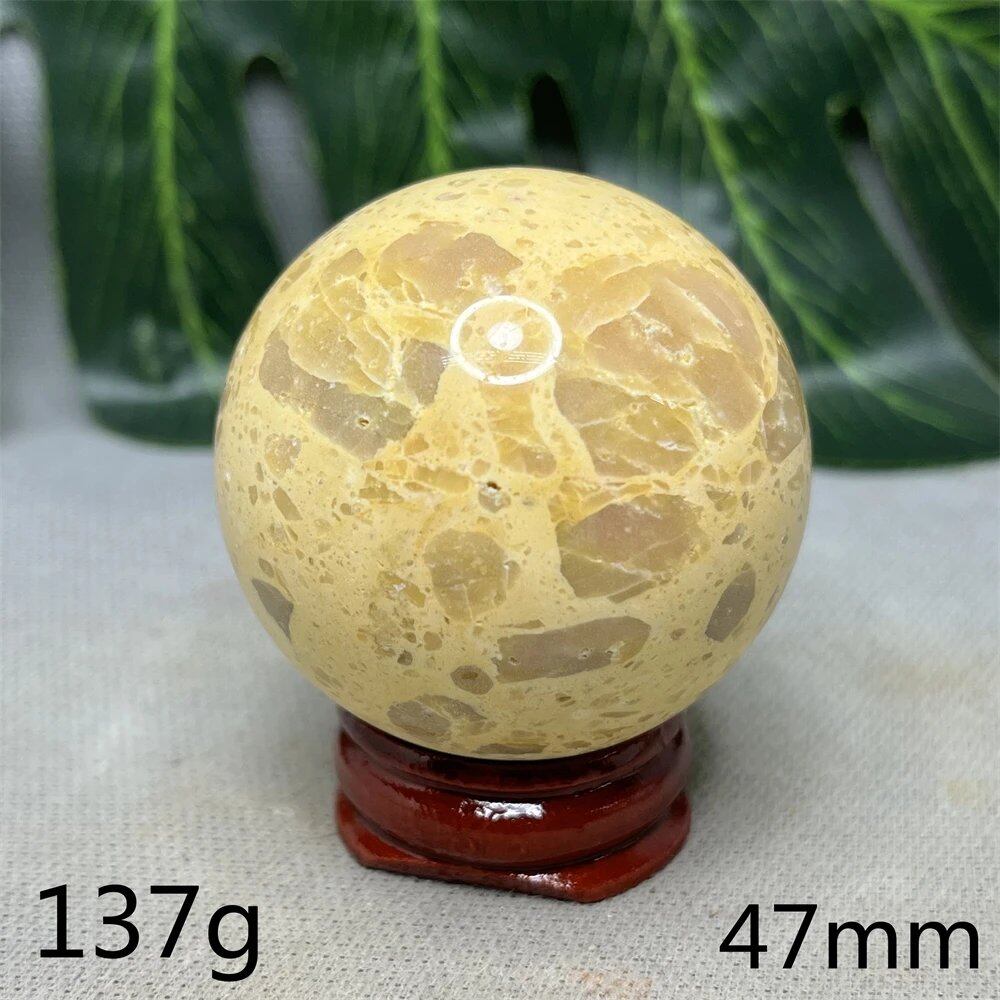 Hand-Polished Australian Gold Opal Ball, Ideal for Home Decor, Room Decoration, Holiday Gifts, Spiritual Stones, Healing, Witchcraft, Altars, and Prayer (Imported)