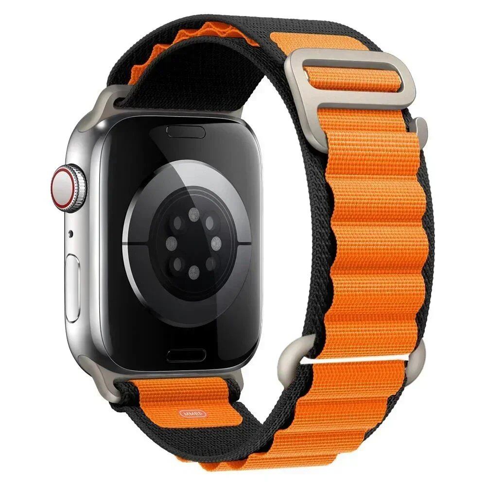 アップルウォッチ アルパインバンド ストラップ 49mm 45mm 44mm 40mm 41mm 42mm ナイロン ベルト iWatch シリーズ9 8 SE 4 3 7 6 5対応 サイズ: 並行輸入品