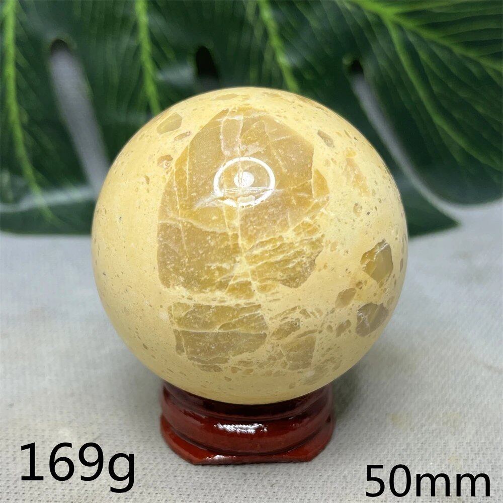 Hand-Polished Australian Gold Opal Ball, Ideal for Home Decor, Room Decoration, Holiday Gifts, Spiritual Stones, Healing, Witchcraft, Altars, and Prayer (Imported)