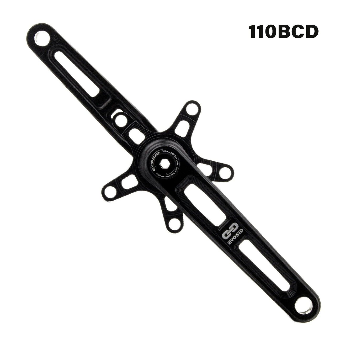 EVOSID BCD110 130 Crankset for Ultra-Lightweight Road Folding Bikes, Hollow Tech Cranks, 165, 170, 175mm, CNC Machined, 5-Pawl Bicycle Chainring, Parallel Import