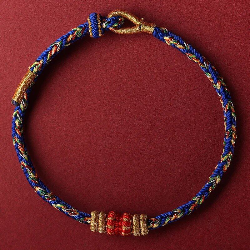 Taisei Hand Rope, Dragon Year Amulet, Red Rope, Zodiac, Manjusri Bodhisattva, Birth Buddha, Handwoven, Parallel Import
