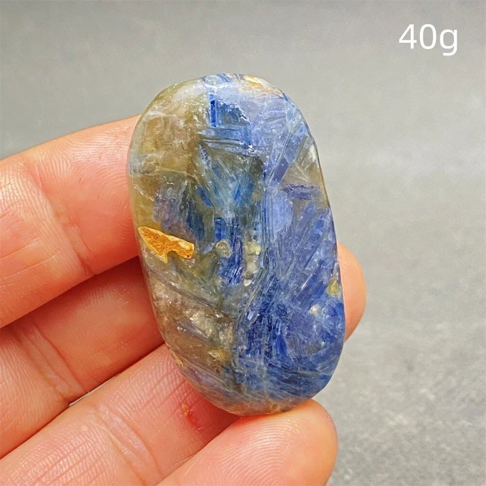 High-Quality Natural Kyanite Crystal for Palm Play, Hand Polishing, Meditation Massage, Magic Stone, Home Decoration, Colorful, Parallel Import