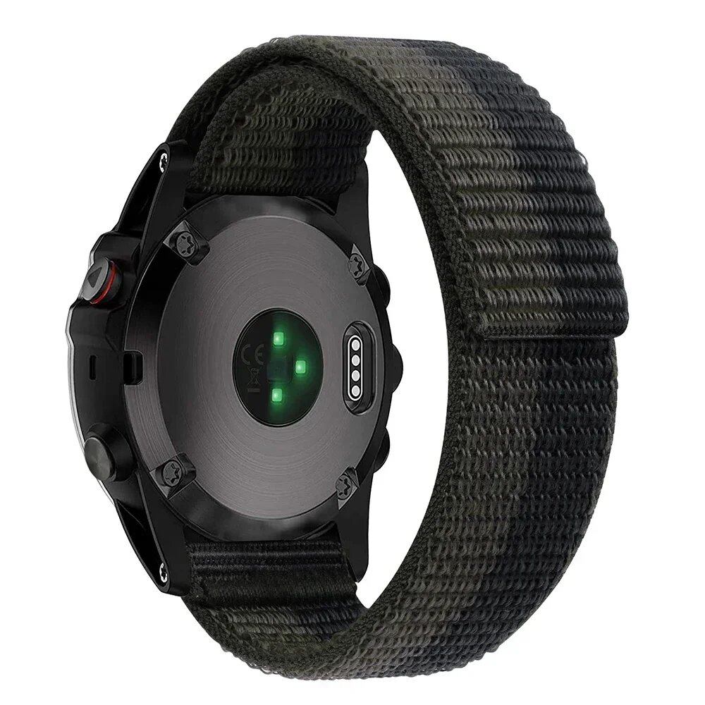 22-26mm Nylon UltraFit Quick Release Watch Band Strap for Garmin Enduro 2, Fenix 7X, 7, 6X, 6 Pro, 5X, 5, 935, 945, and Epix MK1, MK2i. Black. Parallel Import.