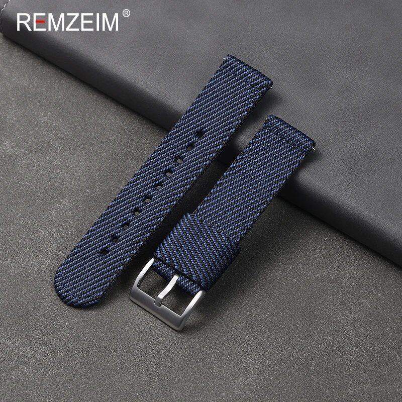ダブルセクション ナイロン カラーブロック ストラップ メンズ レディース 快適 ウォッチバンド 20mm 22mm 時計ベルト アクセサリー バンドカラー:mm 並行輸入品