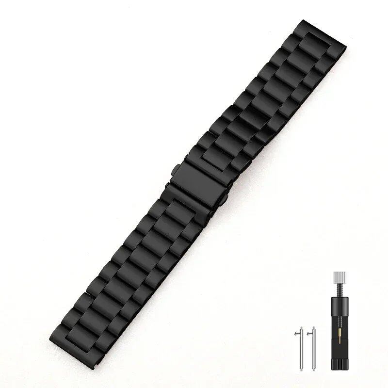 22mm Metal Strap, Premium Stainless Steel Wristband for Garmin Forerunner 265, 965, 955, 255, Music, and Garmin Venu 3/2 Accessories, Band Color: Parallel Import
