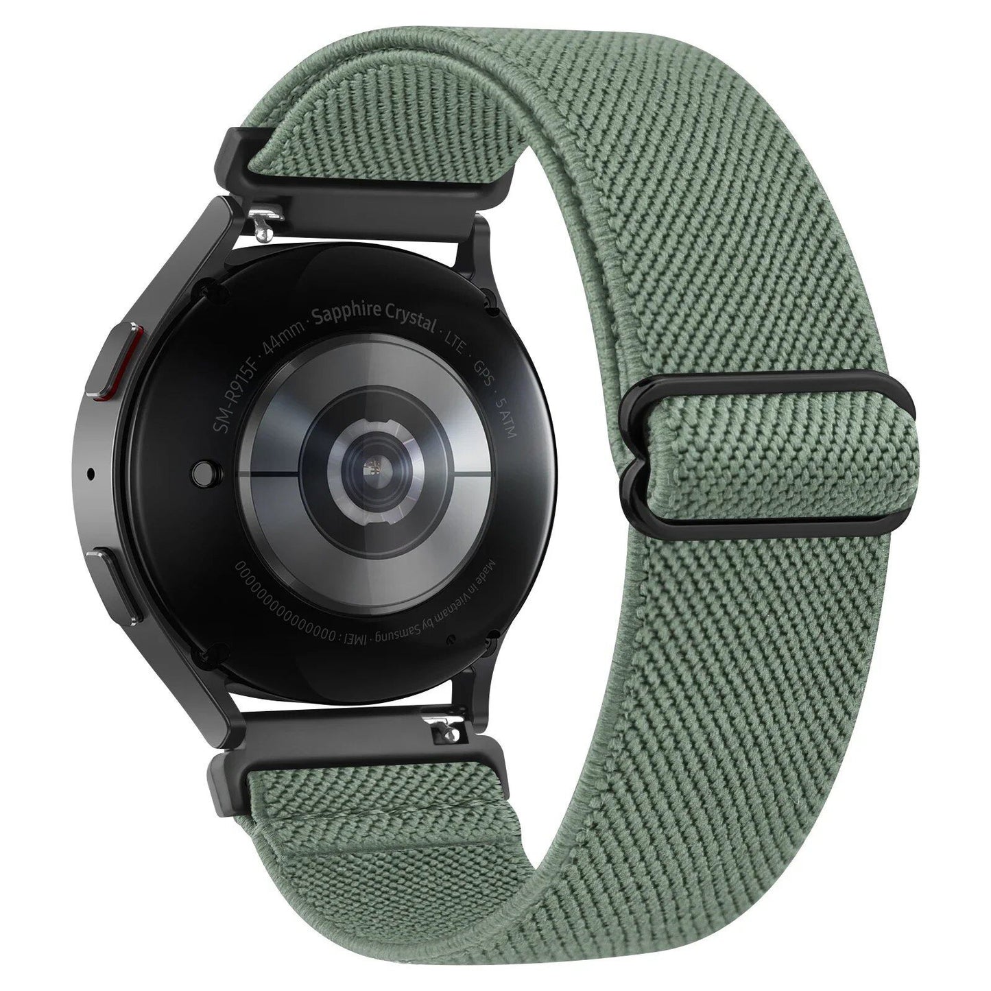 Stretchable Nylon Strap for Samsung Galaxy Watch 7/6/5/4/4 Classic/5 Pro/6 Classic/Active 2/Watch 3 (40mm/44mm/42mm/46mm/47mm/41mm) Band Color: 20mm Band Width (Parallel Import)