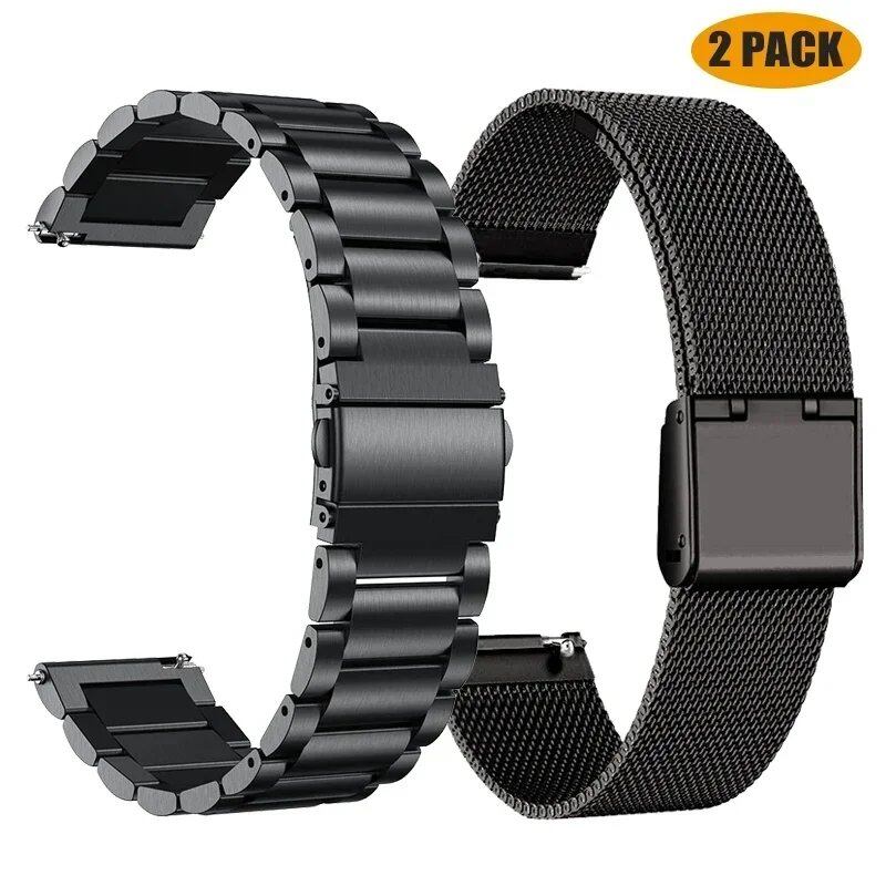 Huawei GT 2 / 3 Pro / GT2 Pro / Watch 4 / 3 / GT2 / GT3 Pro用 20~22mm ステンレススチール交換バンド(46mm / 43mm / 42mm対応) バンドカラー:mm 並行輸入品