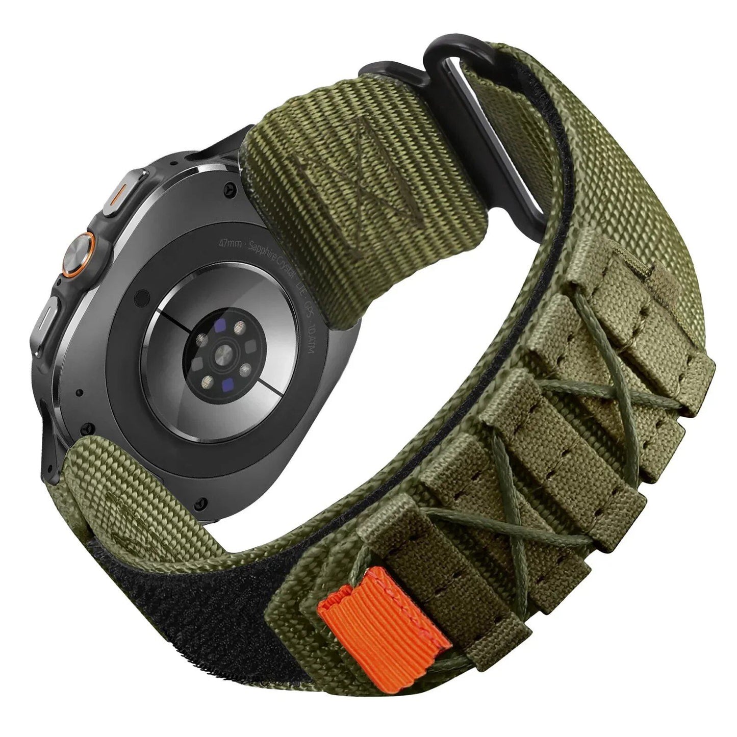 Non-Gap Nylon Strap, Quick Fit Band, Sport Bracelet for Samsung Galaxy Watch 7 Ultra (47mm) - Size: ; Band Width: Galaxy Watch 7 Ultra; Parallel Import