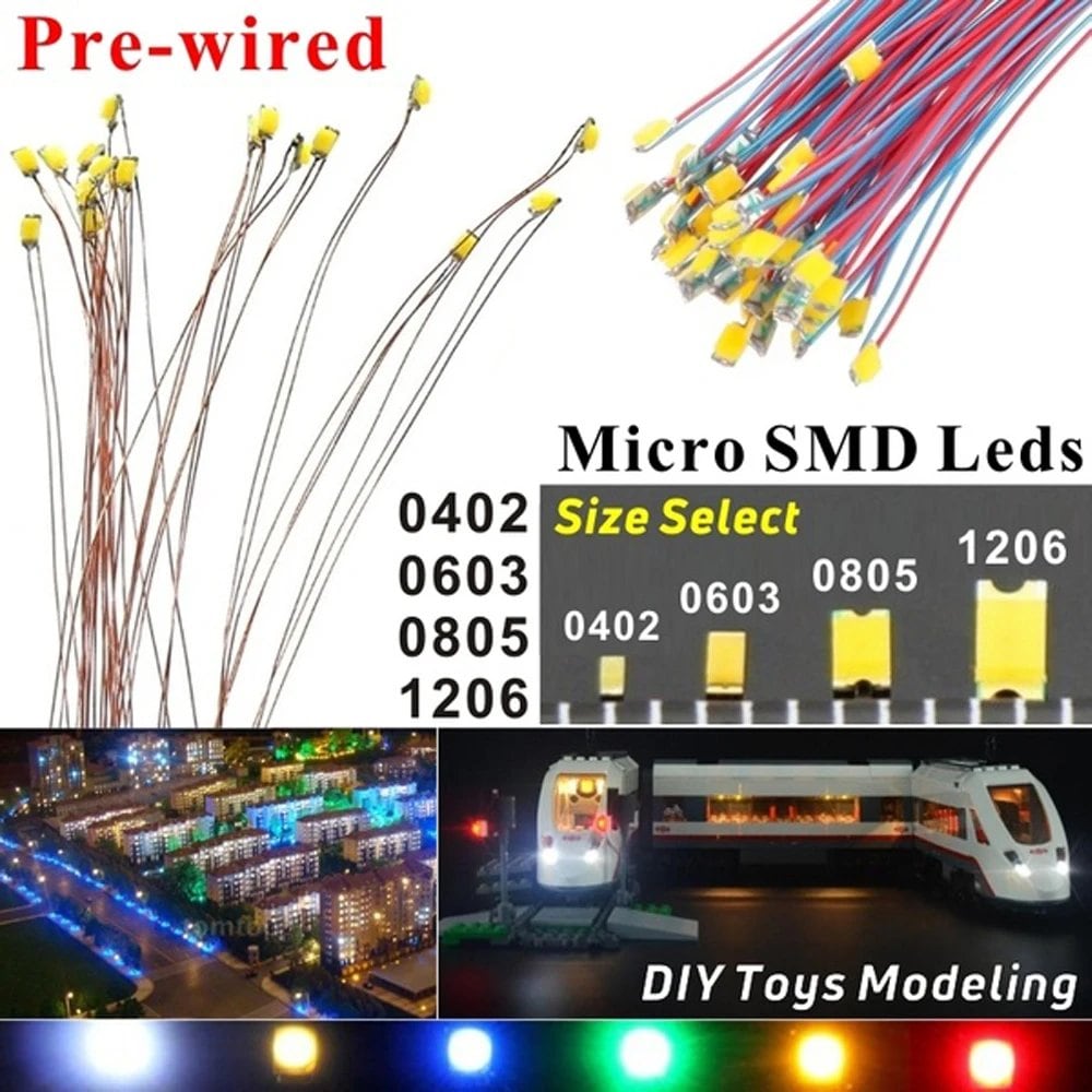 0805, 1206, 0603, 0402 12V SMD LED Strip with Built-in 1.5K Resistor for Micro Model Trains and Architectural Sand Tables, Scenery Layout Lighting, Parallel Import