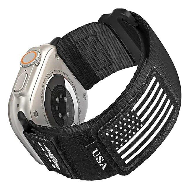 Apple Watch Ultra 2用ストラップ バンド 49mm 45mm 44mm 42mm 46mm対応 ナイロン アルパイン スポーツ ブレスレット iWatch シリーズ 10/9/8/7/6/5/4/SE対応 サイズ:42mm 44mm 45mm 46mm 49mm ;発送元: 並行輸入品