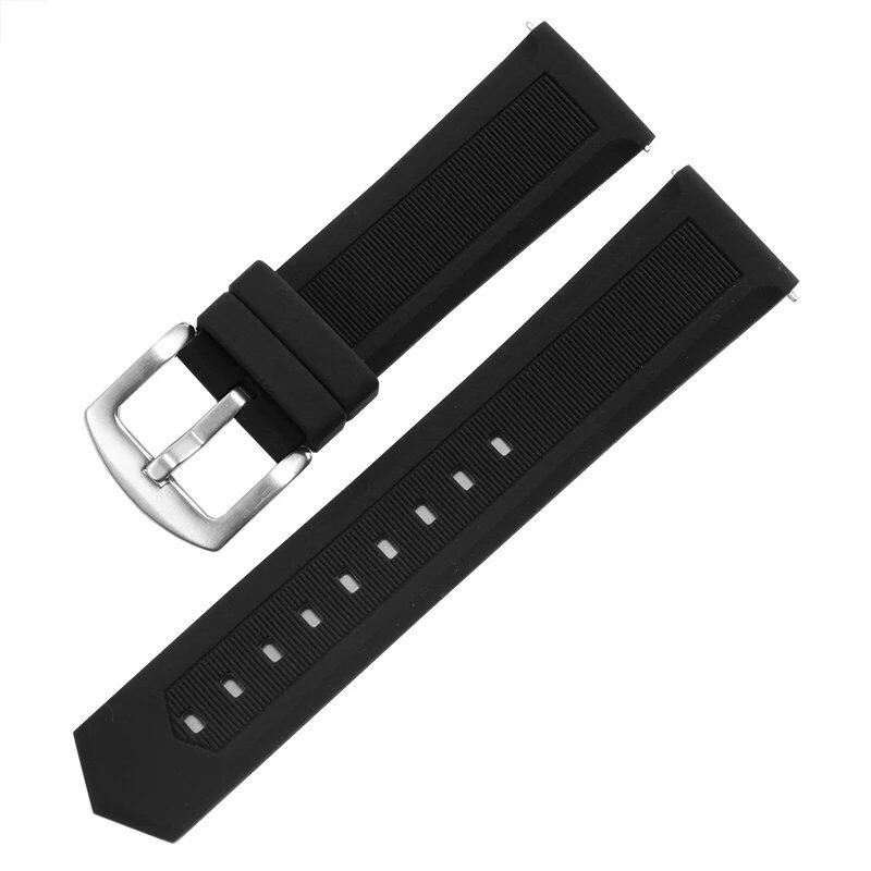 Rubber strap for Tag Heuer and Seiko watches, 18mm, 20mm, 22mm, 24mm, black, blue, orange, compatible with all brands. Watch band accessories. Band color: mm. Parallel import.