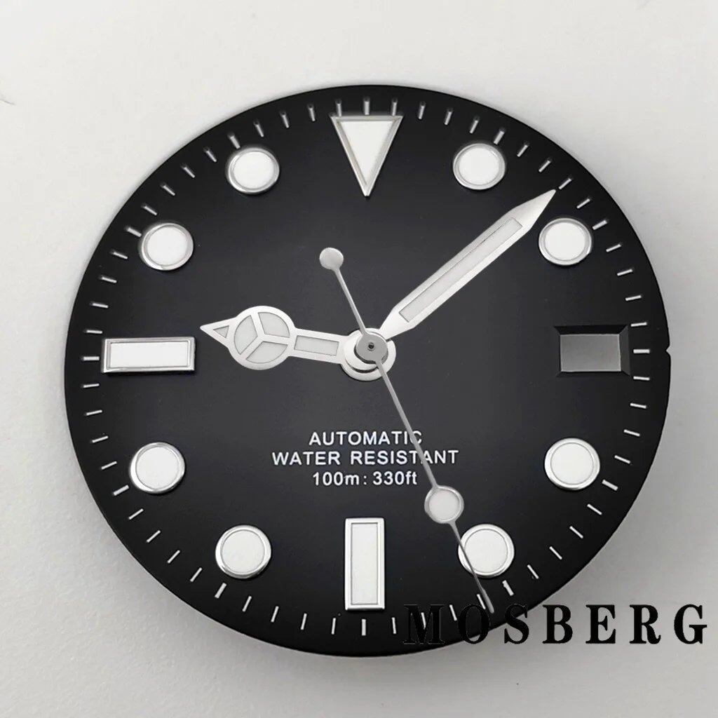 28.5mm Dial (with Luminova) Automatic Movement Replacement for NH35/NH36, Color: Hands Included, Parallel Import