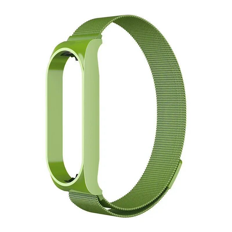 Milanese Loop Strap Compatible with Xiaomi Mi Band 7/6/5/4/3, Stainless Steel Magnetic Bracelet, Metal Wristband for Mi Band 4/3, Size: Mi, Parallel Import