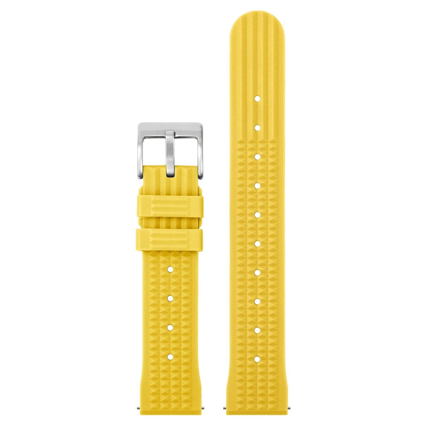 WatchDives Waffle FKM Rubber Watch Band, 20mm/22mm, Quick Release, Waterproof, Durable Fluorocarbon Rubber Strap for Classic Dive Watches. Band Color: mm; Ships from: Parallel Import