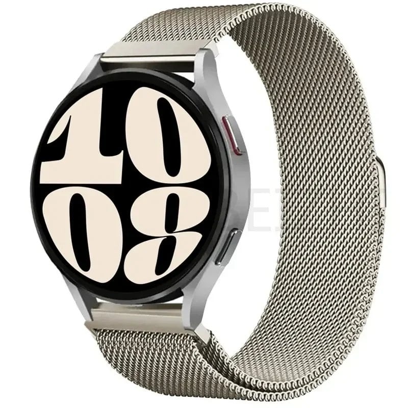 Compatible with Samsung Galaxy Watch 5/6/4/Classic, 22mm/20mm Metal Milanese Loop Magnetic Star-Like Bracelet, Hubai GT4/3/2e Strap, Size 2, Parallel Import