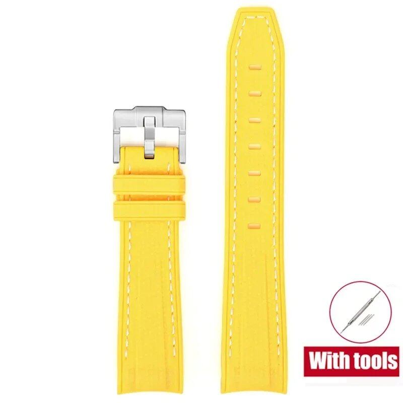 20mm Diving Strap with Curved Ends for Omega and Swatch Moonwatch, Silicone Rubber, Compatible with Rolex, Men's and Women's, Band Color: 20mm; Band Width: 20mm, Parallel Import