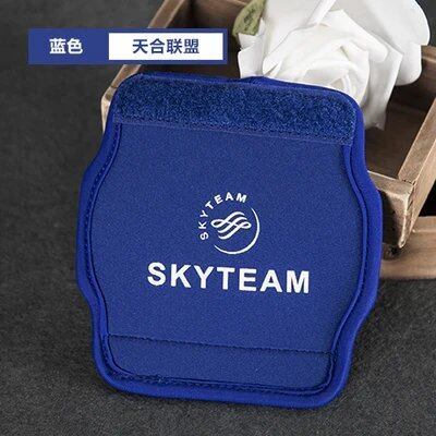 ユニセックス ブラック/ピンク ネオプレン ハンドルカバー 客室乗務員 パイロット 保護スリーブ ギフト 女性 男性 乗務員 スーツケース用 並行輸入品