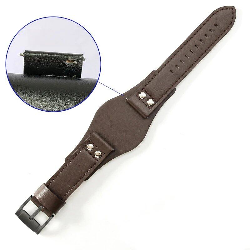 Fossil CH2564 CH2565 CH2891 CH3051対応 本革 22mm メンズ 時計バンド レザー レトロ 快適 リストバンド バンドカラー: 並行輸入品