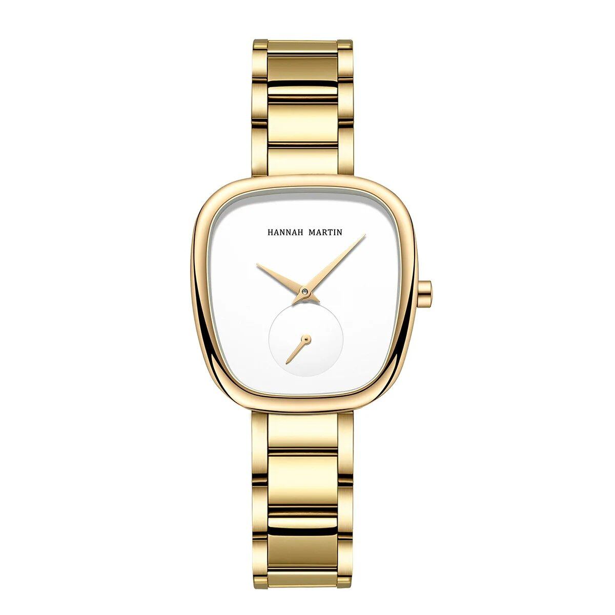 2023 New Women's Quartz Watch, 34mm, Wine Red, Rose Gold, Black, Stopwatch, Stylish Minimalist Oval Watch, Color: 1251G - Parallel Import
