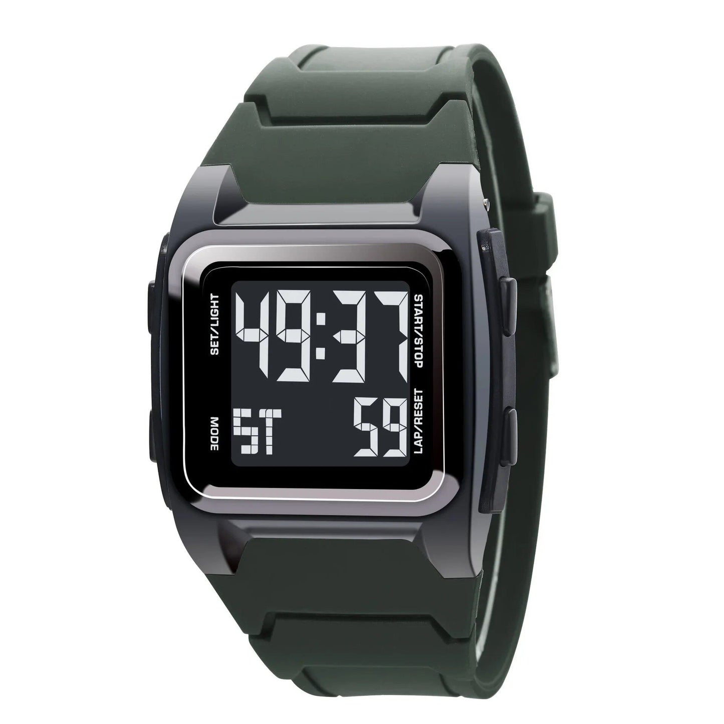 YIKAZE Men's Waterproof Sports Digital Watch with Alarm, Stopwatch, and LED Display, Multi-Function, Parallel Import