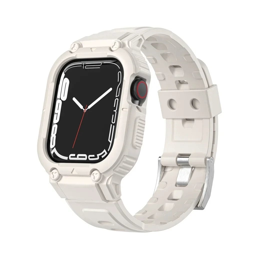 Apple Watch 45mm/49mm/44mm/41mm/40mm用 TPUバンドケース - iWatch Ultra/7/8/6/5/4対応 スポーツストラップ リストバンド アクセサリー サイズ:4 並行輸入品