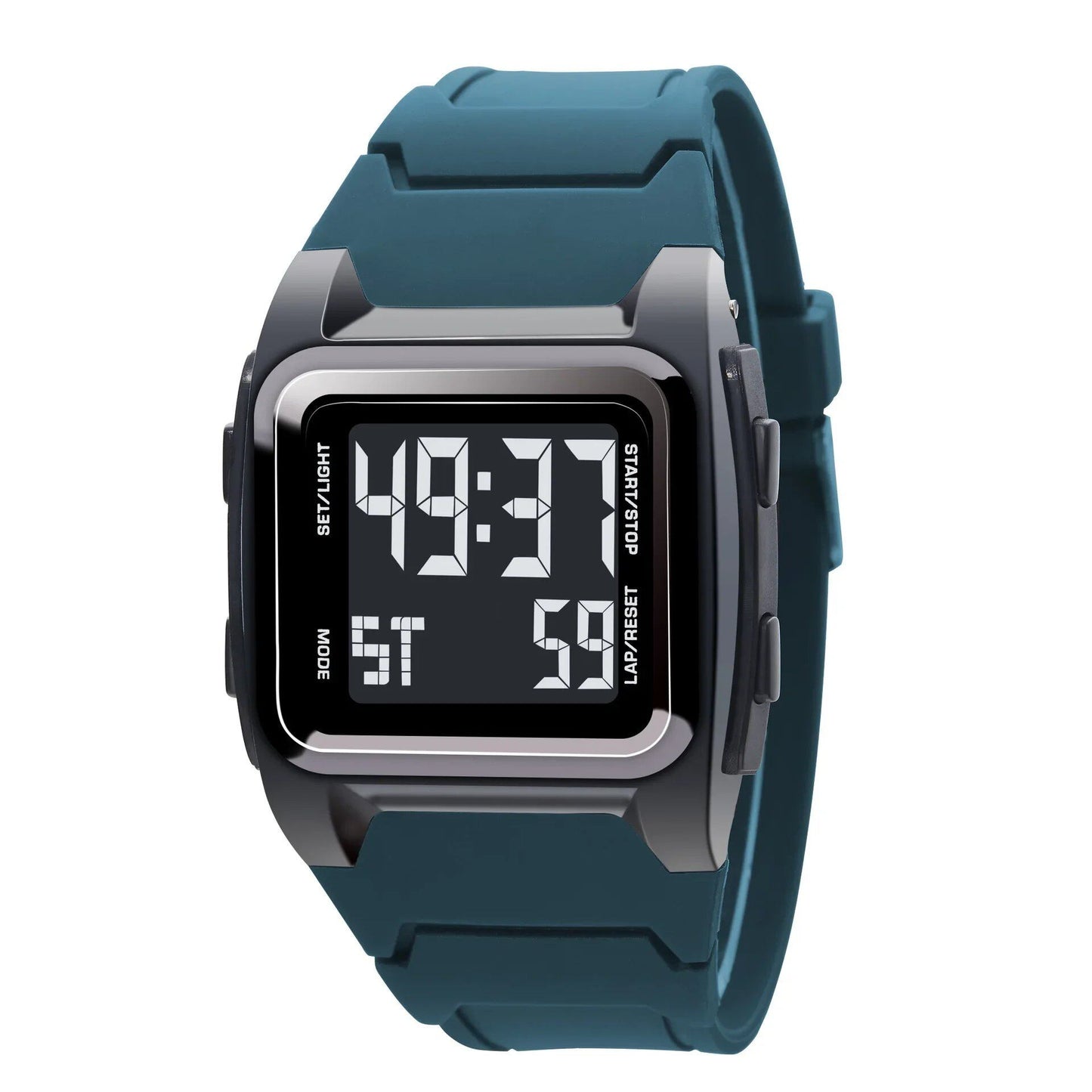 YIKAZE Men's Waterproof Sports Digital Watch with Alarm, Stopwatch, and LED Display, Multi-Function, Parallel Import
