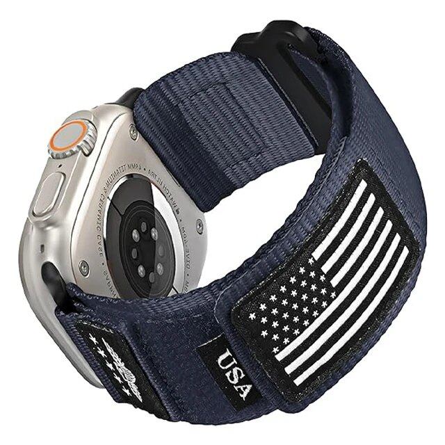 Apple Watch Ultra 2用ストラップ バンド 49mm 45mm 44mm 42mm 46mm対応 ナイロン アルパイン スポーツ ブレスレット iWatch シリーズ 10/9/8/7/6/5/4/SE対応 サイズ:42mm 44mm 45mm 46mm 49mm ;発送元: 並行輸入品