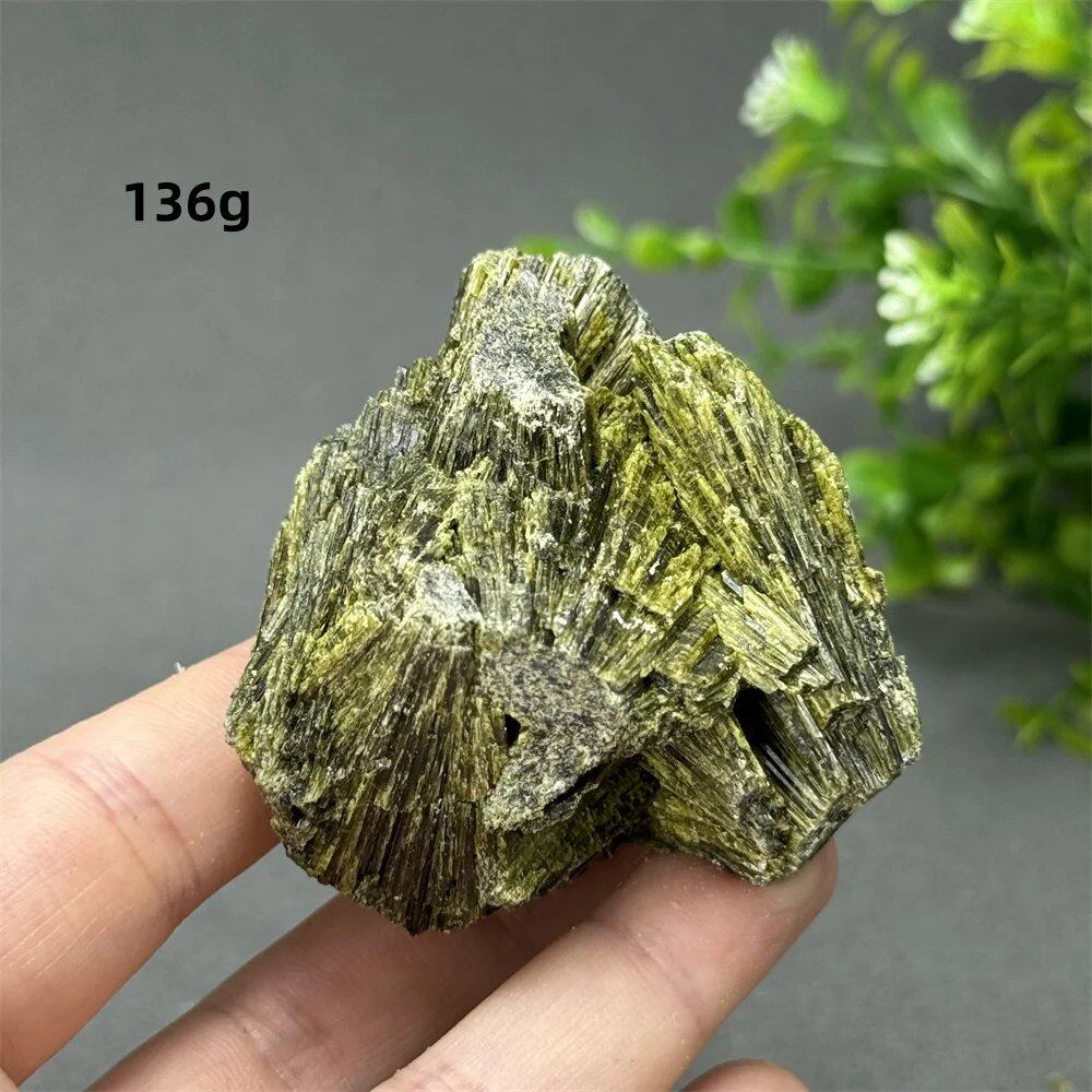 Natural Green Tourmaline Rough Stone Specimen Collection for Aura Healing, Meditation, and Energy Chakra Use. Gemstone Home Furnishing Gift. Parallel Import.