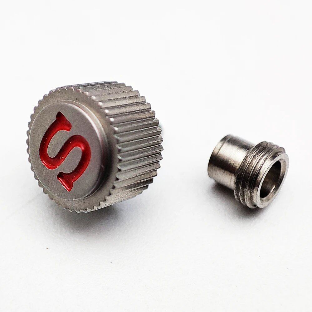 Stainless Steel Watch Crown Accessory Handle for 7S26/NH35/NH36/NH35a/NH36a/NE15/4R35/4R36/6R15 Movements (Compatible with SKX007/SKX009) Parallel Import