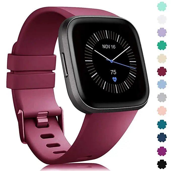 Fitbit Versa 2用 ソフトシリコン スポーツ リストバンド 交換用ウォッチバンド アクセサリー サイズ:L;バンドカラー: 並行輸入品