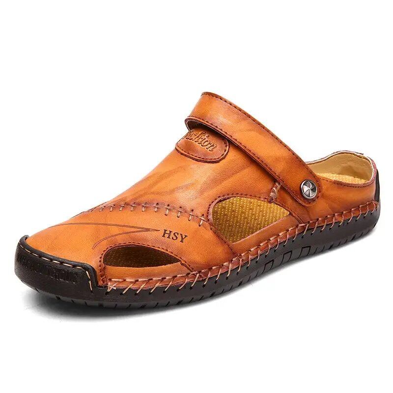 Men's Summer Sandals, Leather Classic Roman Sandals, Slippers, Outdoor Sneakers, Beach Sandals, Rubber Flip-Flops, Water Trekking Sandals, Parallel Import