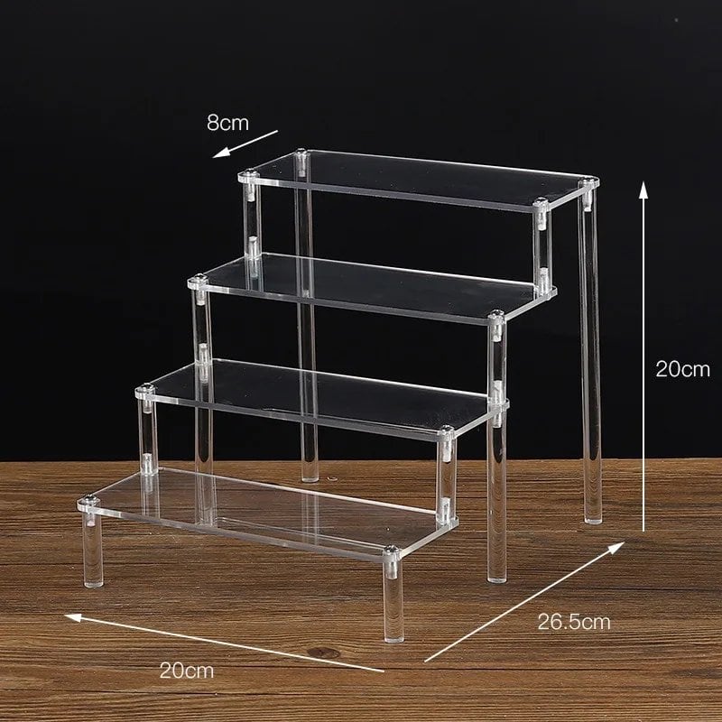 1-5 Tier Acrylic Display Stand/Clear Case (for Cupcakes, Perfume, Dolls, Amiibo, and Funko POP Figures) Color: Parallel Import