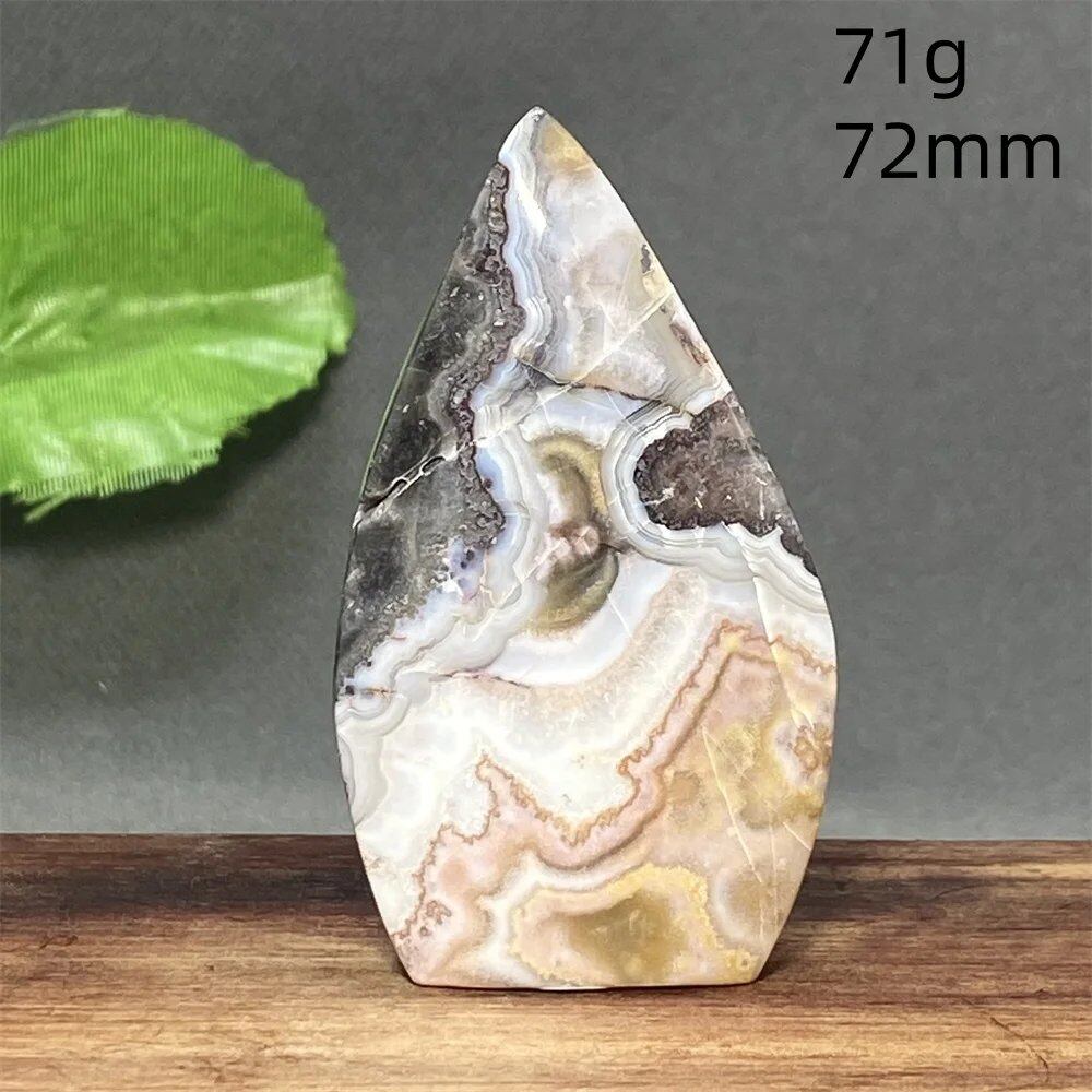 メキシコ産天然アゲートクリスタル装飾品 ホリデーギフト 瞑想チャクラエネルギー パワーストーン ミネラル ホームデコレーション カラー: 並行輸入品