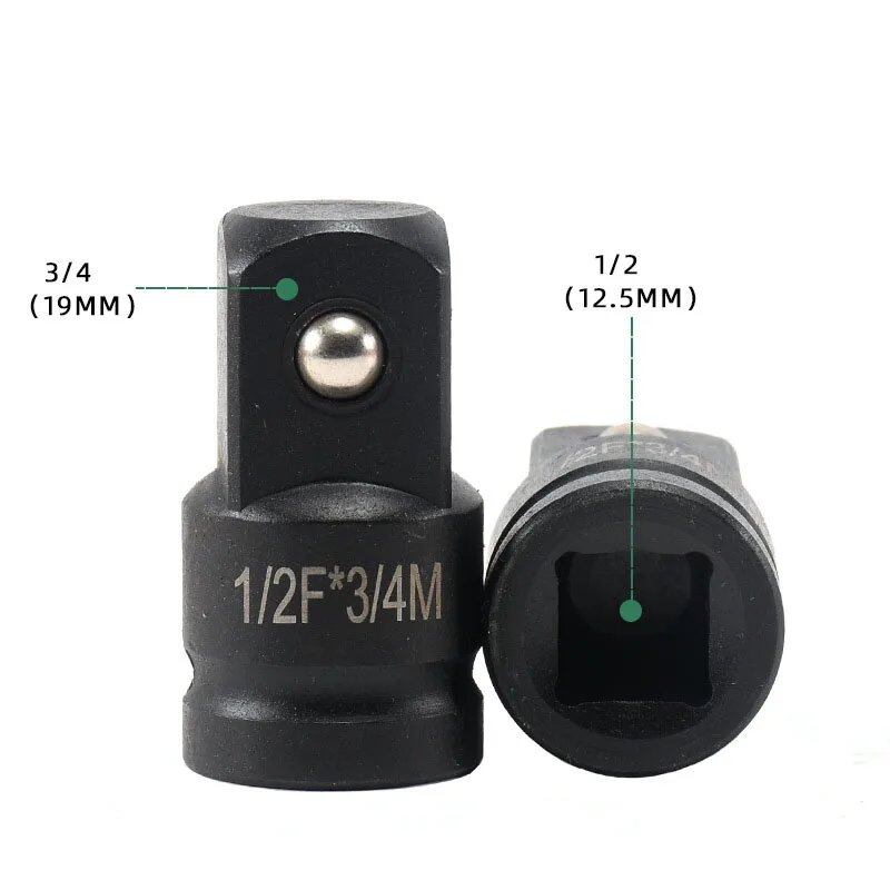 1/2" 3/8" 1/4" 3/4" Air Wobble Socket Extension Adapter for Electric Wrenches, Air Impact Wrench Conversion Socket, Ratchet Drive Joint, Color: Parallel Import