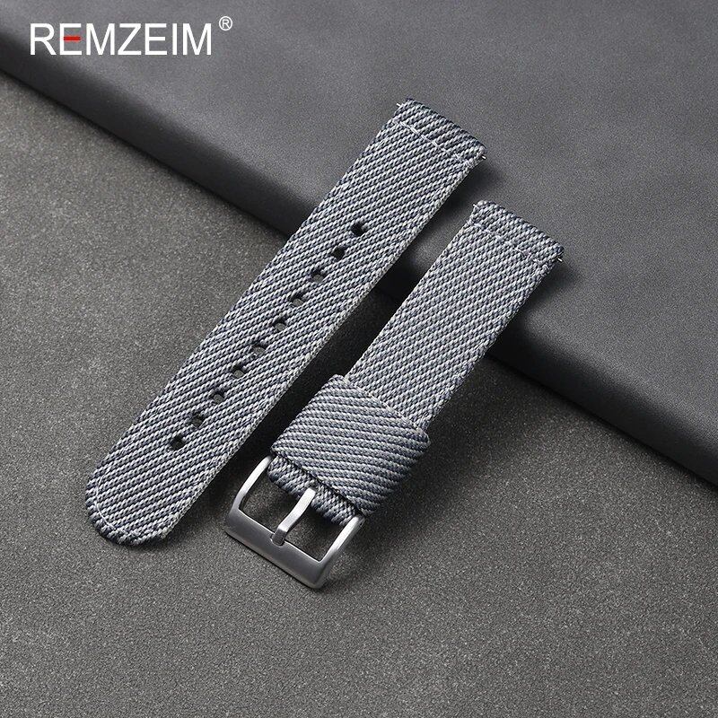 ダブルセクション ナイロン カラーブロック ストラップ メンズ レディース 快適 ウォッチバンド 20mm 22mm 時計ベルト アクセサリー バンドカラー:mm 並行輸入品