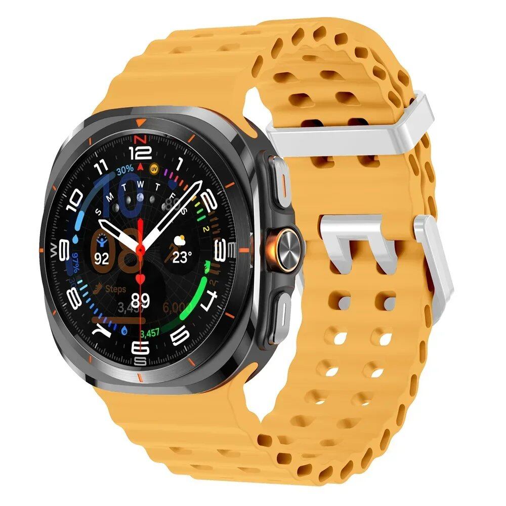 Galaxy Watch Ultra Marine Band, Silicone Sport Bracelet, Genuine Samsung Galaxy Watch 7 Ultra 47mm Strap, Band Color: ; Band Width: Galaxy Watch Ultra, Parallel Import