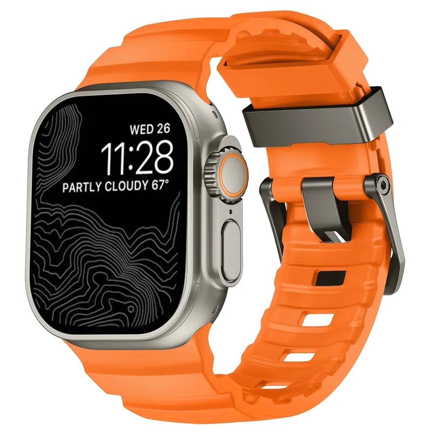 Sport Silicone Band & Titanium Metal Bracelet Strap for Apple Watch Ultra 2/10/9/8/7/6/SE/5/4 - Compatible with iWatch 42mm/44mm/45mm/46mm/49mm Band Colors: mm Parallel Import