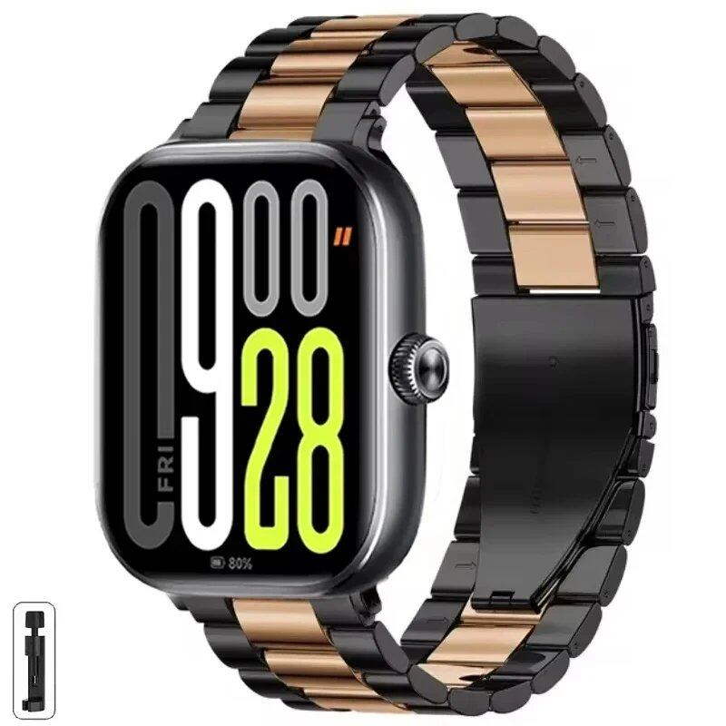 Adjustable Stainless Steel Metal Strap for Redmi Watch 5/Redmi Watch 4, Xiaomi Mi Band 9 Pro/Mi Band 8 Pro, Parallel Import