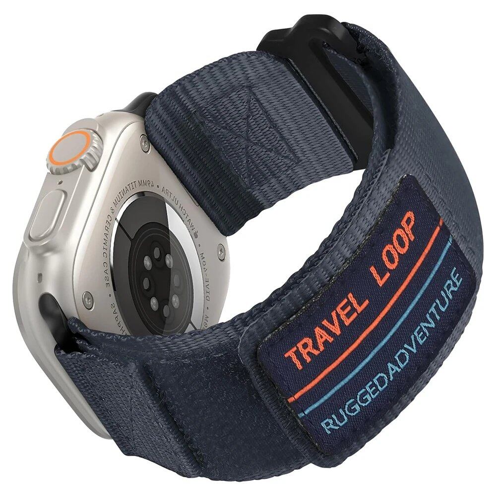 Nylon Strap for Apple Watch Ultra - Compatible with 49mm, 45mm, 44mm, and 42mm iWatch Series 9/8/7/6/5/4/SE. Durable Nylon Sport Loop Band. Band Color: Parallel Import.
