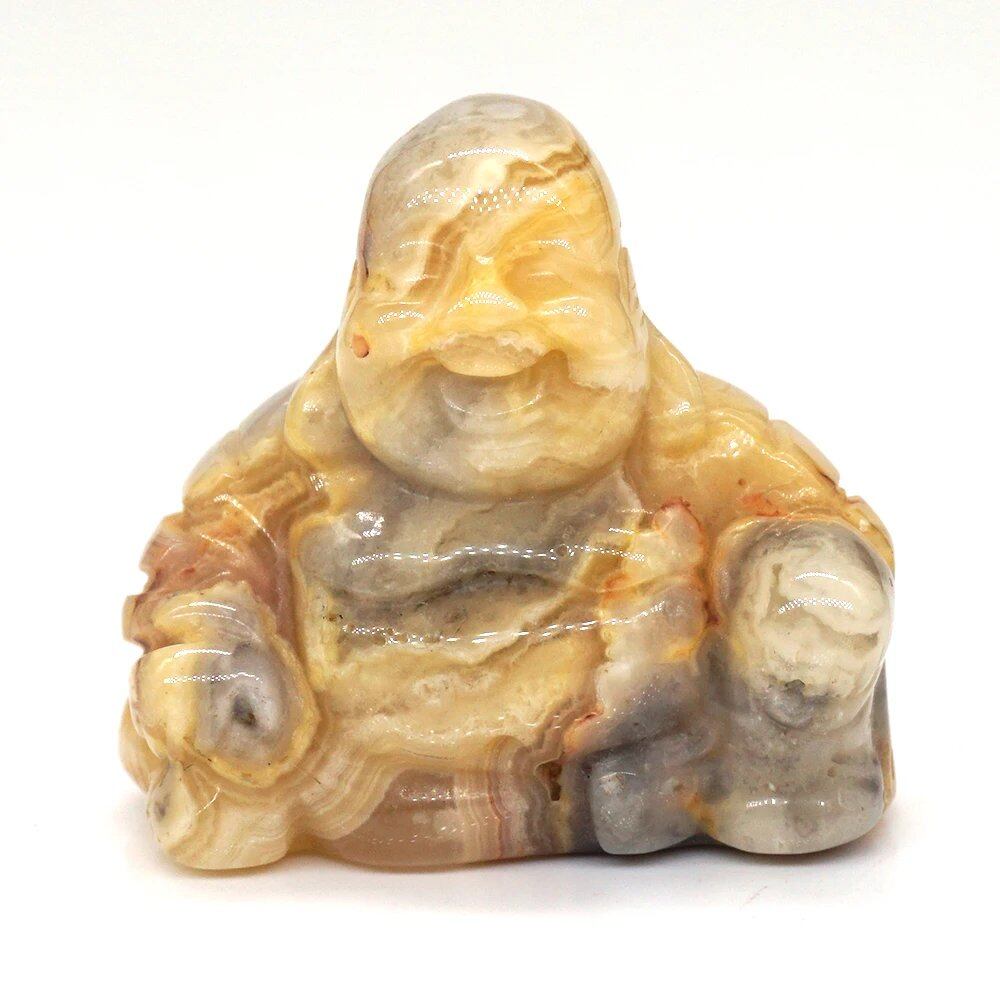 1.2-inch Buddha Statue, Natural Healing Crystal Reiki Chakra Figurine, Spiritual Stone Sculpture, Home Decor, Parallel Import