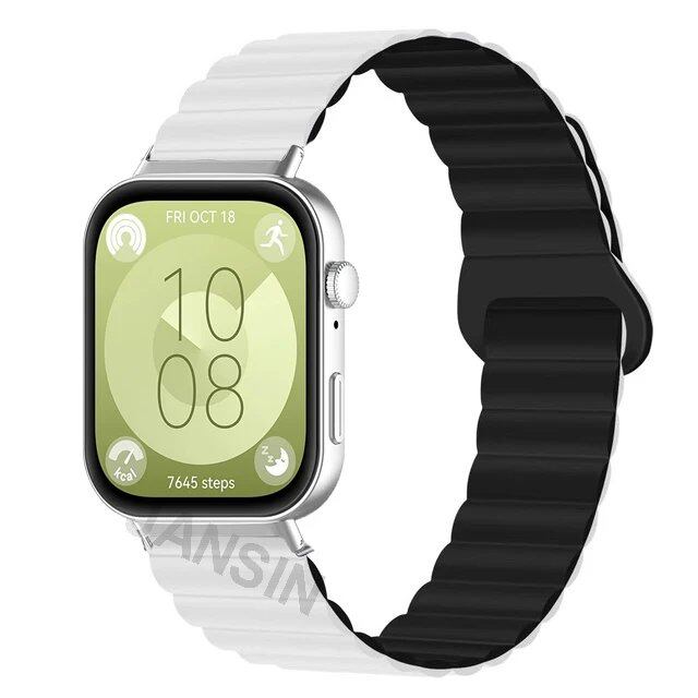 Magnetic Silicone Strap Wristband Replacement Band for Huawei Watch Fit 4 / 4Pro / 3. Band Color: ; Ships from: Parallel Import