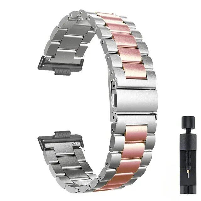 Stainless Steel Metal Band Replacement Strap for Huawei Watch Fit 3/Fit 2, Band Color: Parallel Import