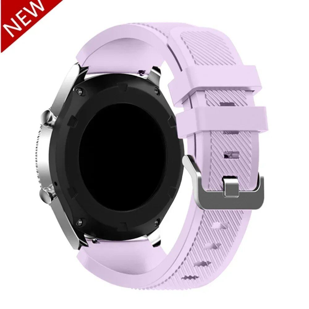 サムスンギャラクシーウォッチ5/6/4/3/46mm/アクティブ2/ギアS3フロンティア/スポート用 20mm 22mm シリコーンバンド ファーウェイGT4/3/2/2E対応 交換ストラップ バンドカラー:mm 並行輸入品