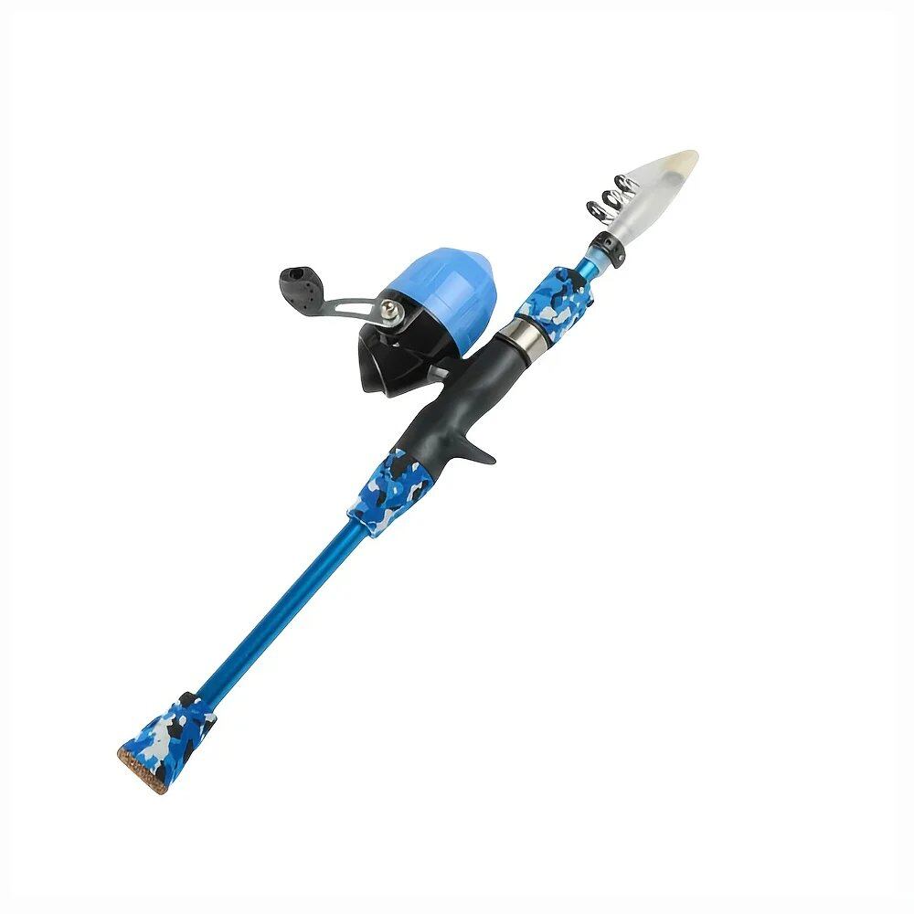 1.5m Portable Telescopic Camouflage Fishing Rod for Kids, Adjustable Rotation Casting Rod, Outdoor Fishing Tool; Ships from: Parallel Import