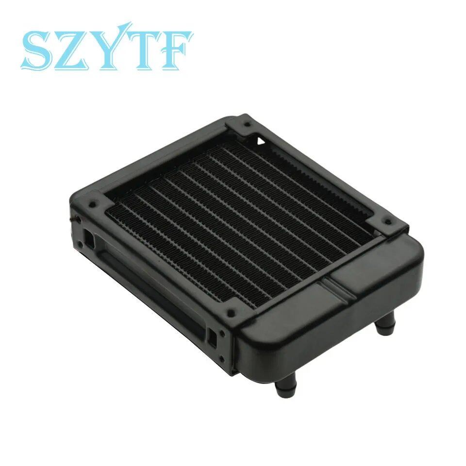 1個 静音 120 x 120mm 水冷CPUクーラー ロウ熱交換器 ラジエーター ファン付き 並行輸入品