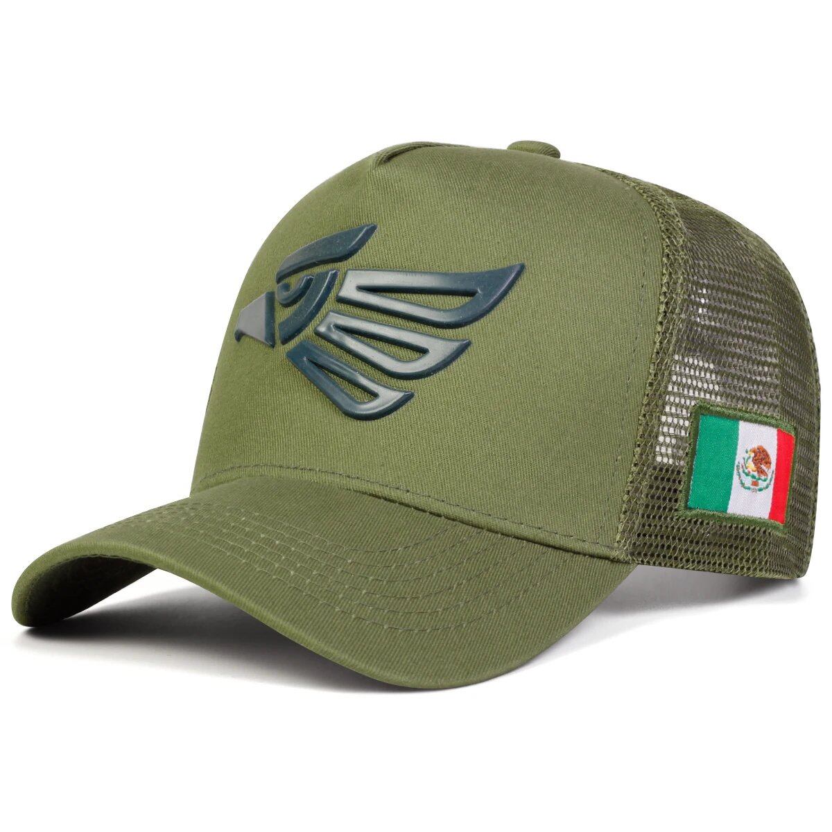 Unisex Mexican Eagle Label Baseball Net Cap, Spring/Summer Outdoor Sun Hat, Adjustable, Casual Trucker Hat, Parallel Import