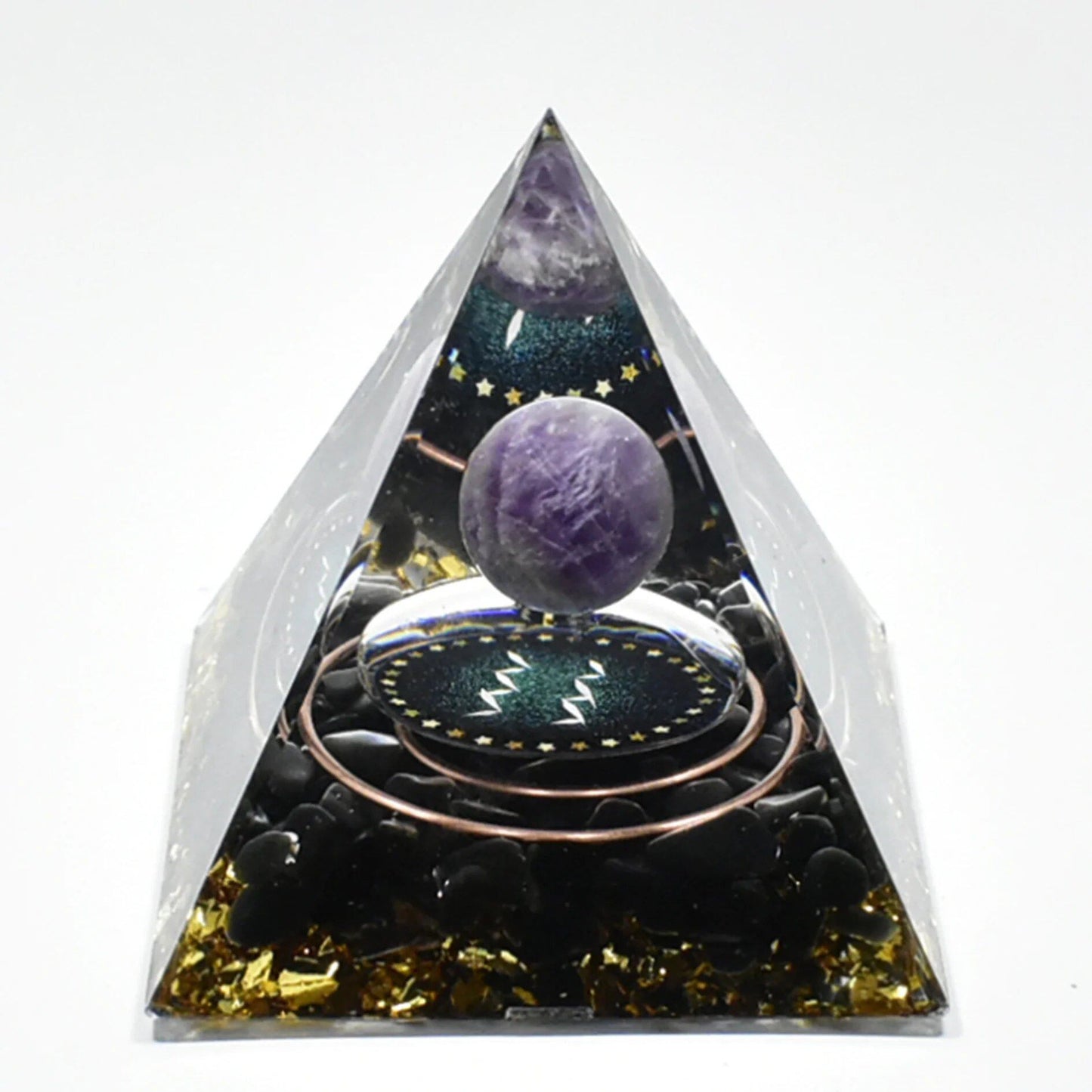 12 Zodiac Signs Orgonite Pyramid, 5cm, Horoscope Healing, Natural Quartz Crystal, Lucky Energy, Chakra, Reiki, Orgonite, Power Stone, Birthday Gift, Parallel Import